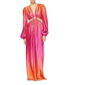 Jonathan Simkhai Women's Jaelyyn Ombré Dress Orange L B4HP